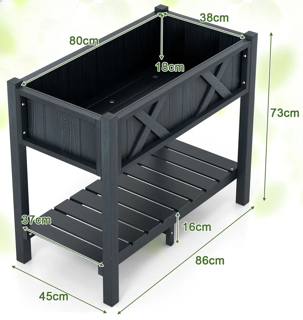 Pat de gradina Costway GT4112HS (Black)