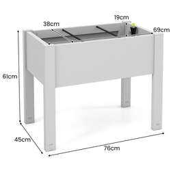 Pat de gradina Costway GT4184WH (White) Thumb