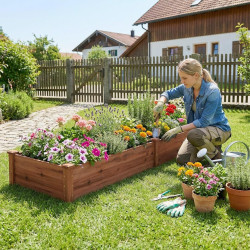 Pat de gradina Costway GT4319CF (Brown) Thumb