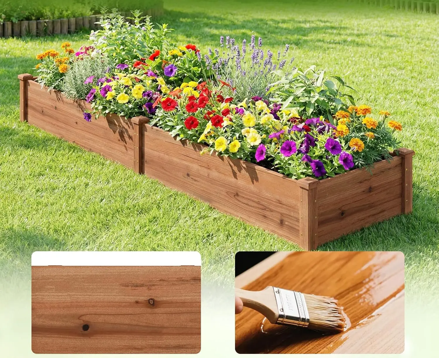 Pat de gradina Costway GT4319CF (Brown) - 5