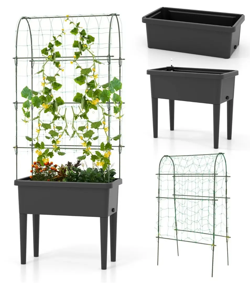 Садовая грядка + шпалера Costway GT4163BK (Black)