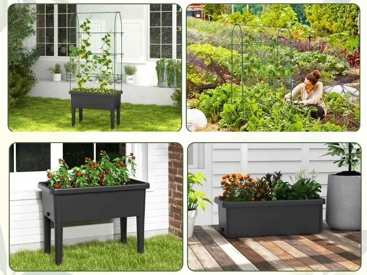 Садовая грядка + шпалера Costway GT4163BK (Black)