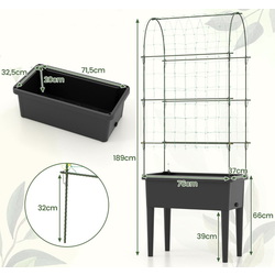 Садовая грядка + шпалера Costway GT4163BK (Black) Thumb