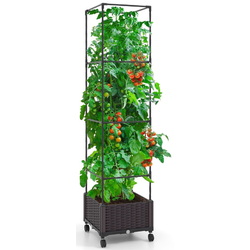 Pat de gradina + spalier Costway GT4218 (Brown/Black) Thumb