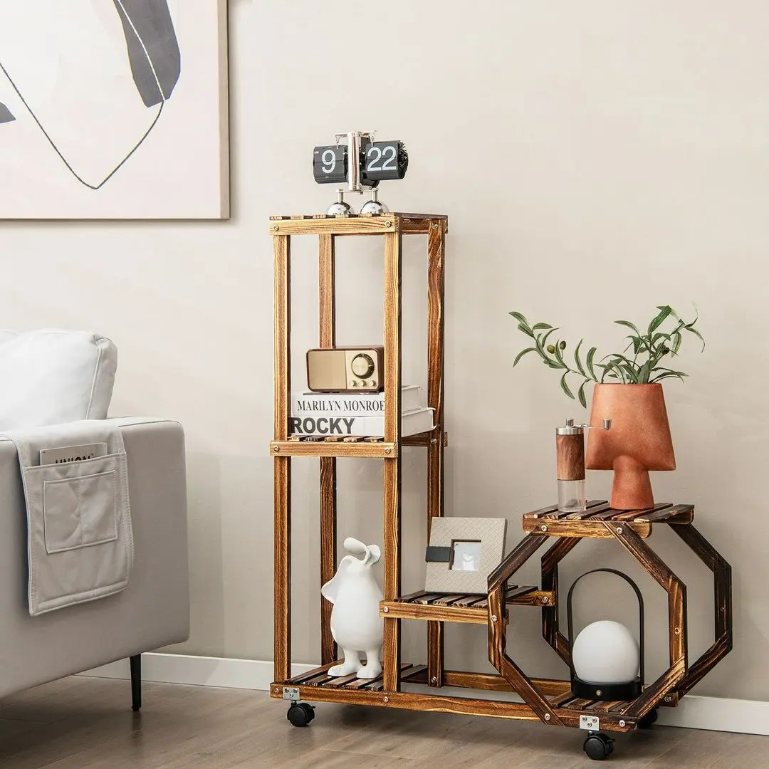 Etajera pentru flori Costway HZ10083BN (Brown)