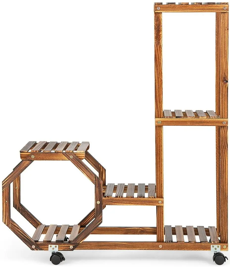 Etajera pentru flori Costway HZ10083BN (Brown)