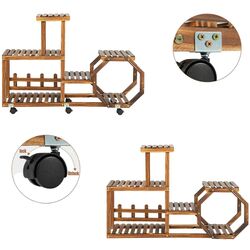 Etajera pentru flori Costway HZ10084BN (Brown) Thumb