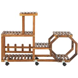 Etajera pentru flori Costway HZ10084BN (Brown)