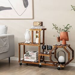 Etajera pentru flori Costway HZ10084BN (Brown) Thumb