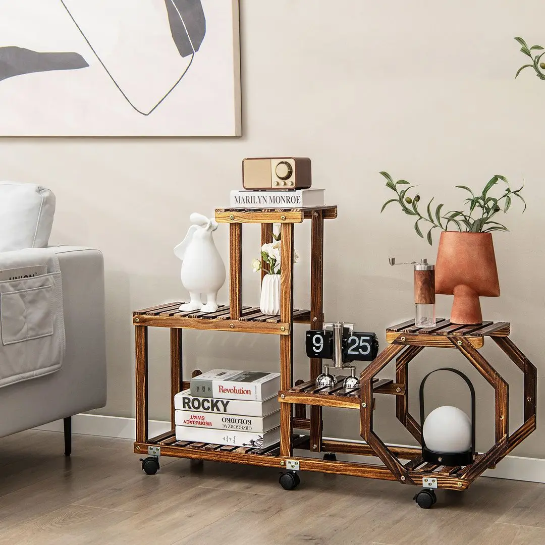 Etajera pentru flori Costway HZ10084BN (Brown) - 4