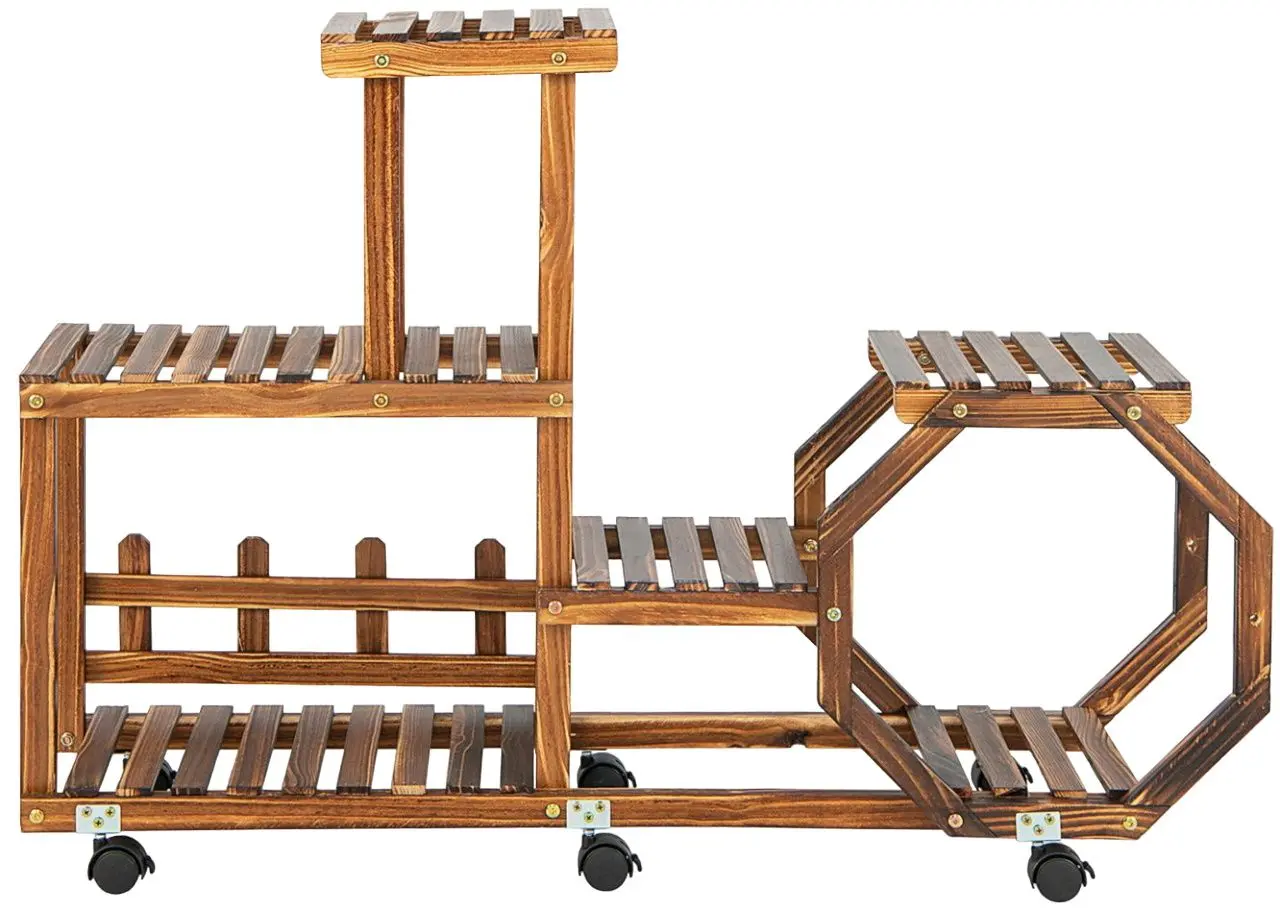 Etajera pentru flori Costway HZ10084BN (Brown)