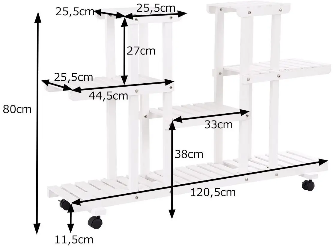 Стеллаж для цветов Costway GT3273WH (White) - 3