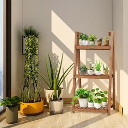 Etajera pentru flori Costway GT3427 (Brown) Thumb