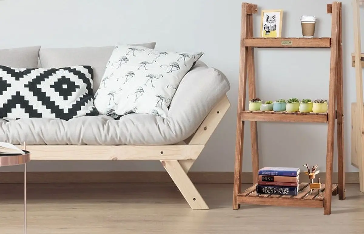 Etajera pentru flori Costway GT3427 (Brown) - 3