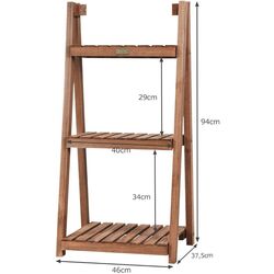 Etajera pentru flori Costway GT3427 (Brown) Thumb