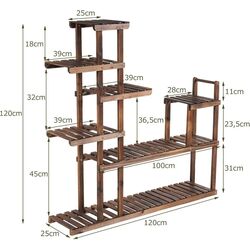 Стеллаж для цветов Costway GT3438 (Dark Brown) Thumb