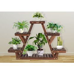 Etajera pentru flori Costway GT3515 (Dark Brown) Thumb