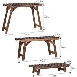 Etajera pentru flori Costway GT3516 (Brown) Thumb