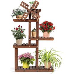 Стеллаж для цветов Costway GT3522 (Dark Brown) Thumb