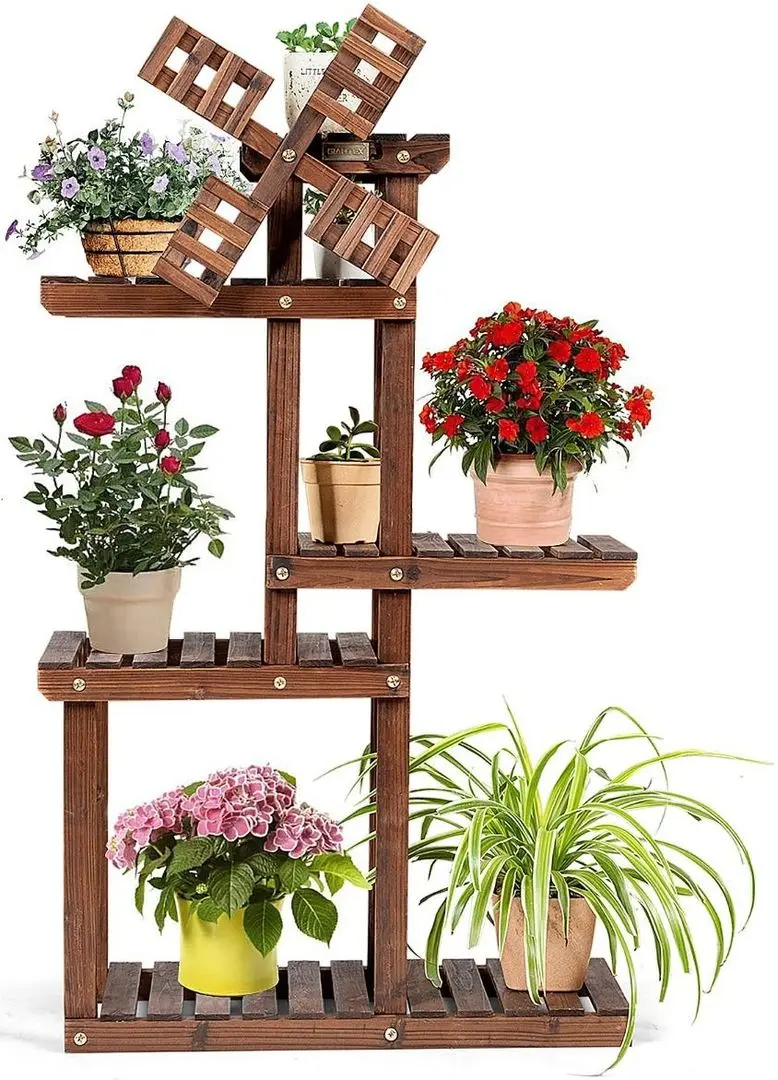 Стеллаж для цветов Costway GT3522 (Dark Brown) - 2