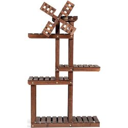 Стеллаж для цветов Costway GT3522 (Dark Brown)