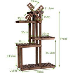Стеллаж для цветов Costway GT3522 (Dark Brown) Thumb