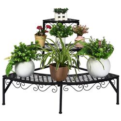 Etajera pentru flori Costway GT3525 (Black) Thumb