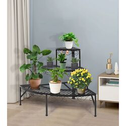 Etajera pentru flori Costway GT3525 (Black)