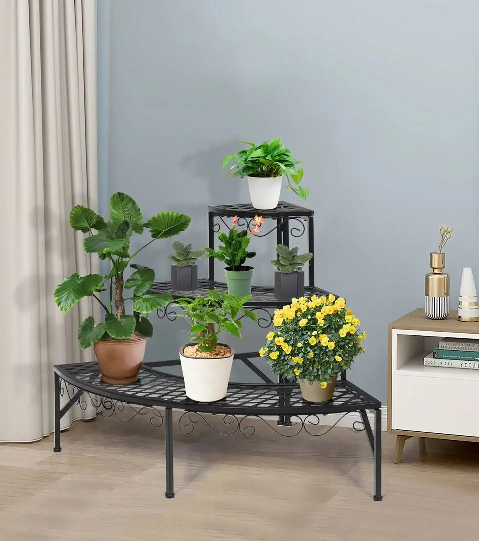 Etajera pentru flori Costway GT3525 (Black)