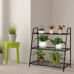 Etajera pentru flori Costway GT3526 (Black)