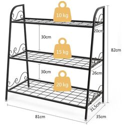 Etajera pentru flori Costway GT3526 (Black) Thumb