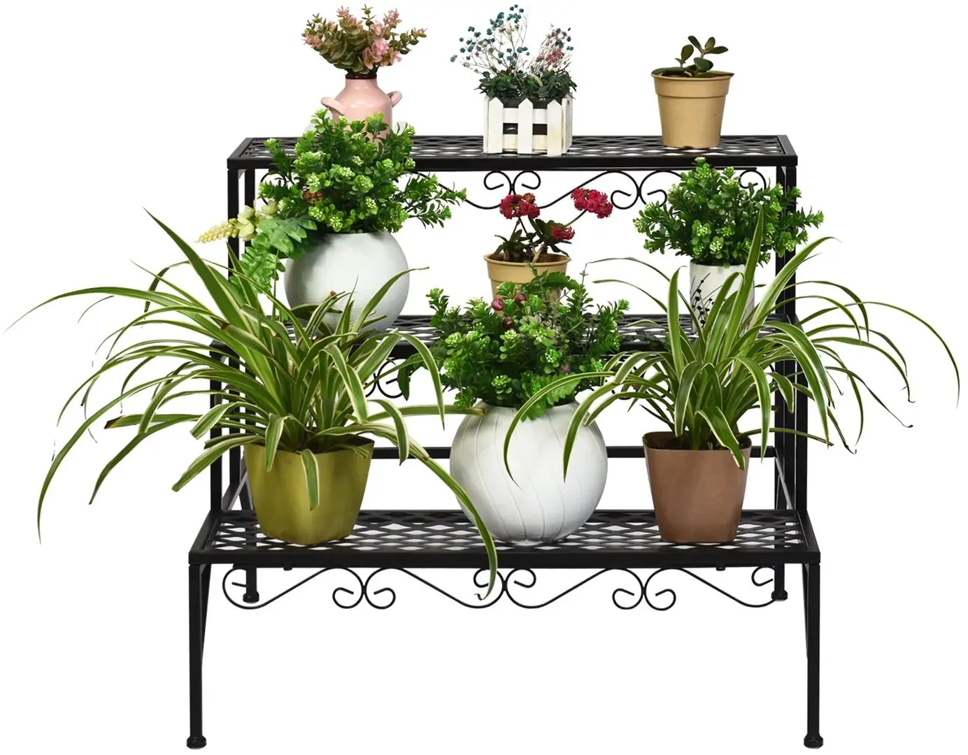 Etajera pentru flori Costway GT3527 (Black) - 5