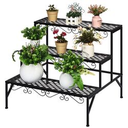 Etajera pentru flori Costway GT3527 (Black) Thumb