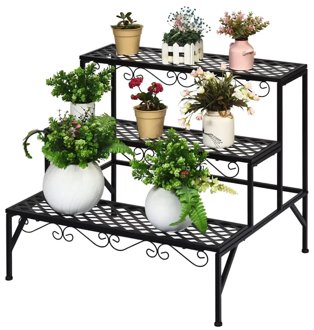 Etajera pentru flori Costway GT3527 (Black) - 6