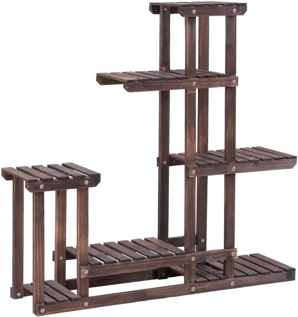 Стеллаж для цветов Costway GT3542 (Dark Brown)