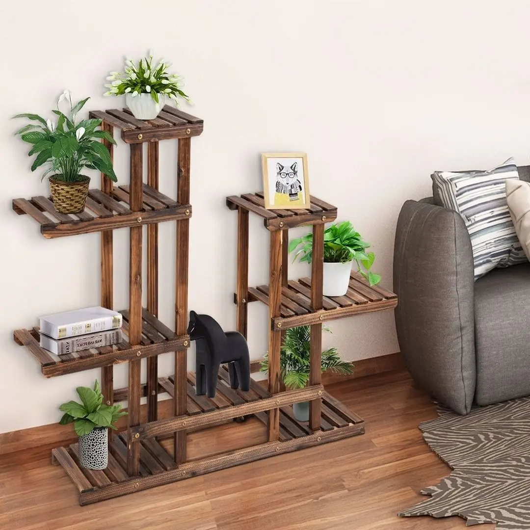 Etajera pentru flori Costway GT3559 (Dark Brown) - 5