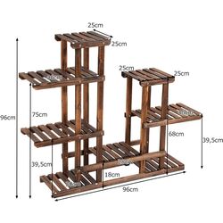 Etajera pentru flori Costway GT3559 (Dark Brown) Thumb