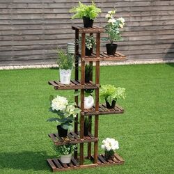 Стеллаж для цветов Costway GT3560 (Brown) Thumb