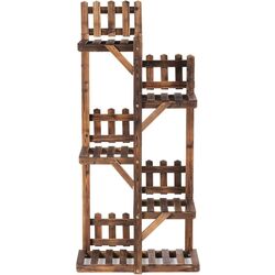 Etajera pentru flori Costway GT3565 (Dark Brown)