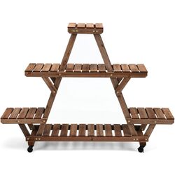 Etajera pentru flori Costway GT3584 (Brown) Thumb