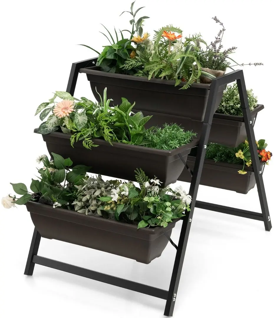Etajera pentru flori Costway GT3904 (Brown/Black) - 2