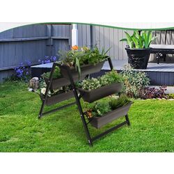 Etajera pentru flori Costway GT3904 (Brown/Black) Thumb