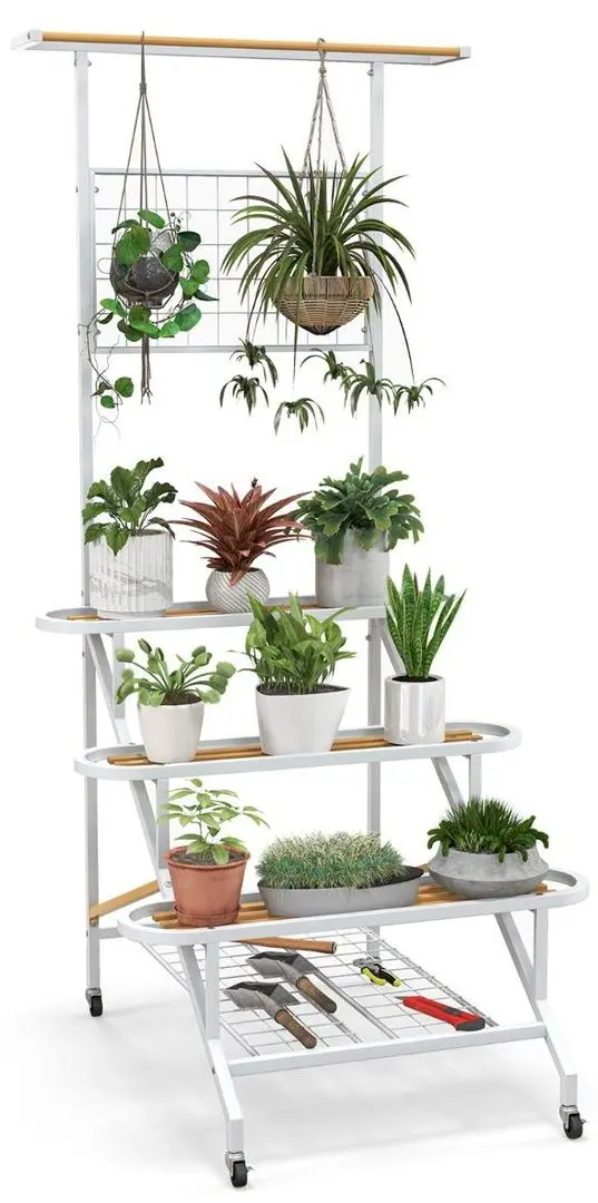Etajera pentru flori Costway GT4054 (White)