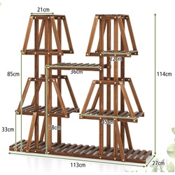 Etajera pentru flori Costway GT4114 (Brown) Thumb
