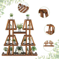 Etajera pentru flori Costway GT4114 (Brown) Thumb