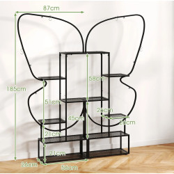 Etajera pentru flori Costway GT4315DK (Black) Thumb