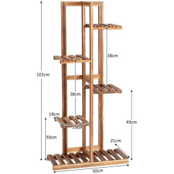 Etajera pentru flori Costway GT4450 (Natural) Thumb