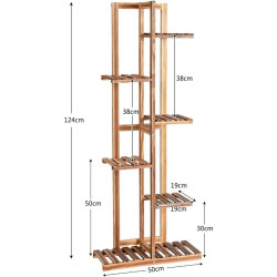 Etajera pentru flori Costway GT4451 (Natural) Thumb