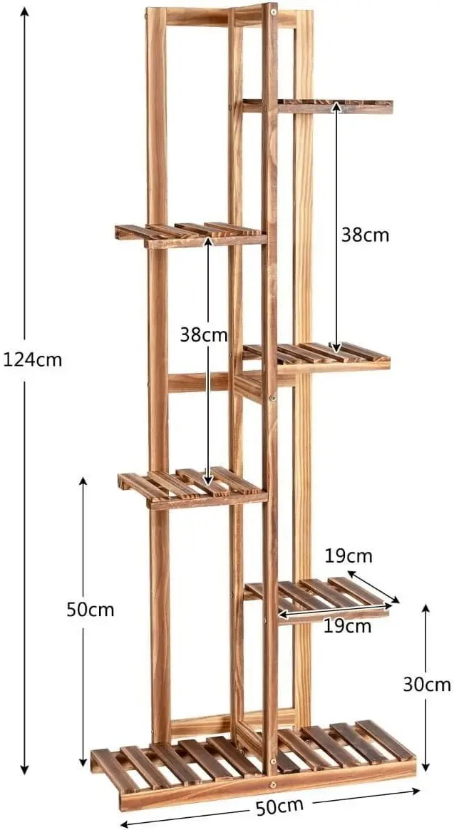 Etajera pentru flori Costway GT4451 (Natural) - 4