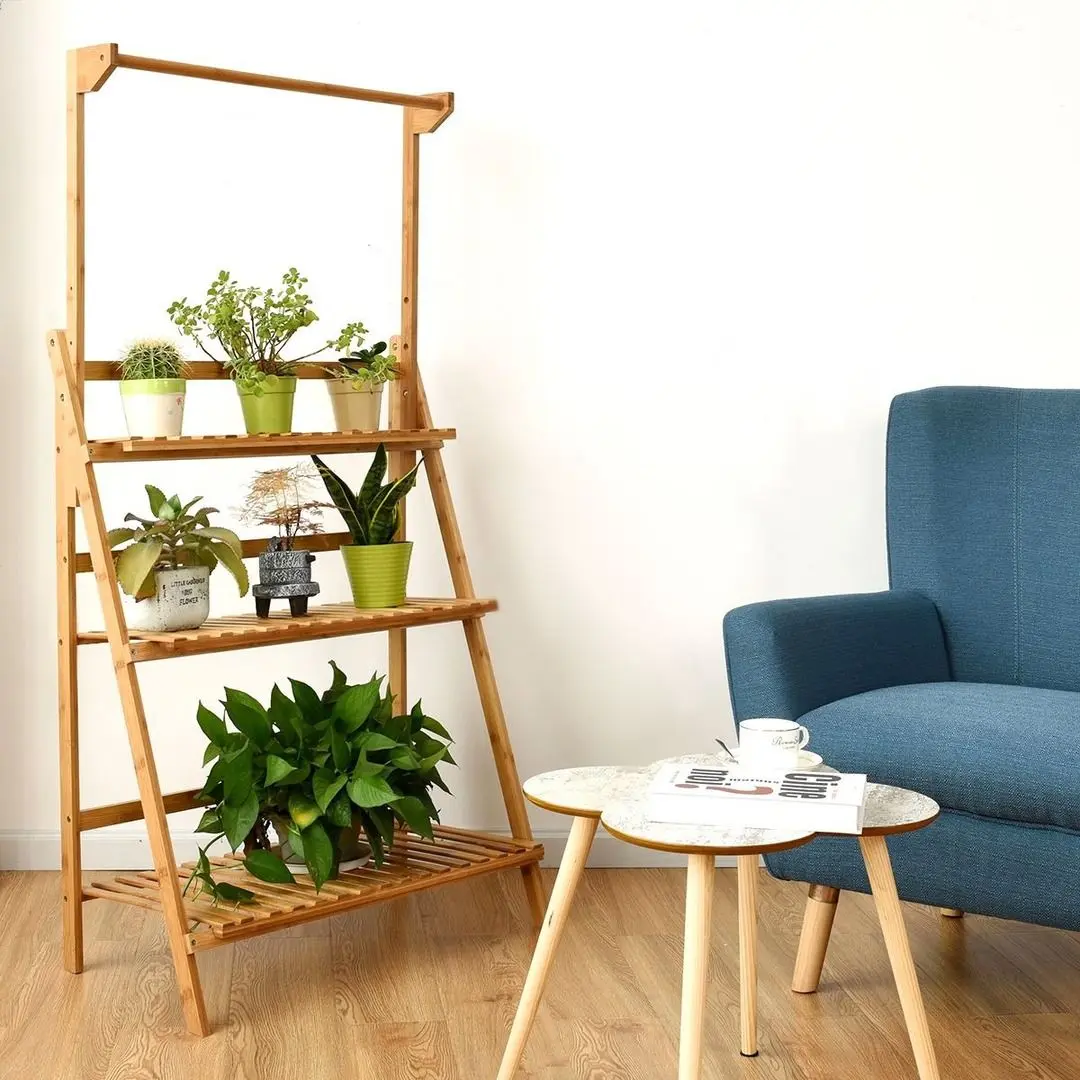 Стеллаж для цветов Costway HW60295 (Bamboo) - 7